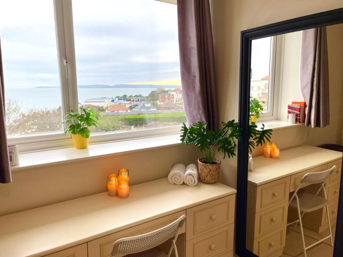 Sea View Family Stay By Beach Gym & Parking Bournemouth Exteriör bild